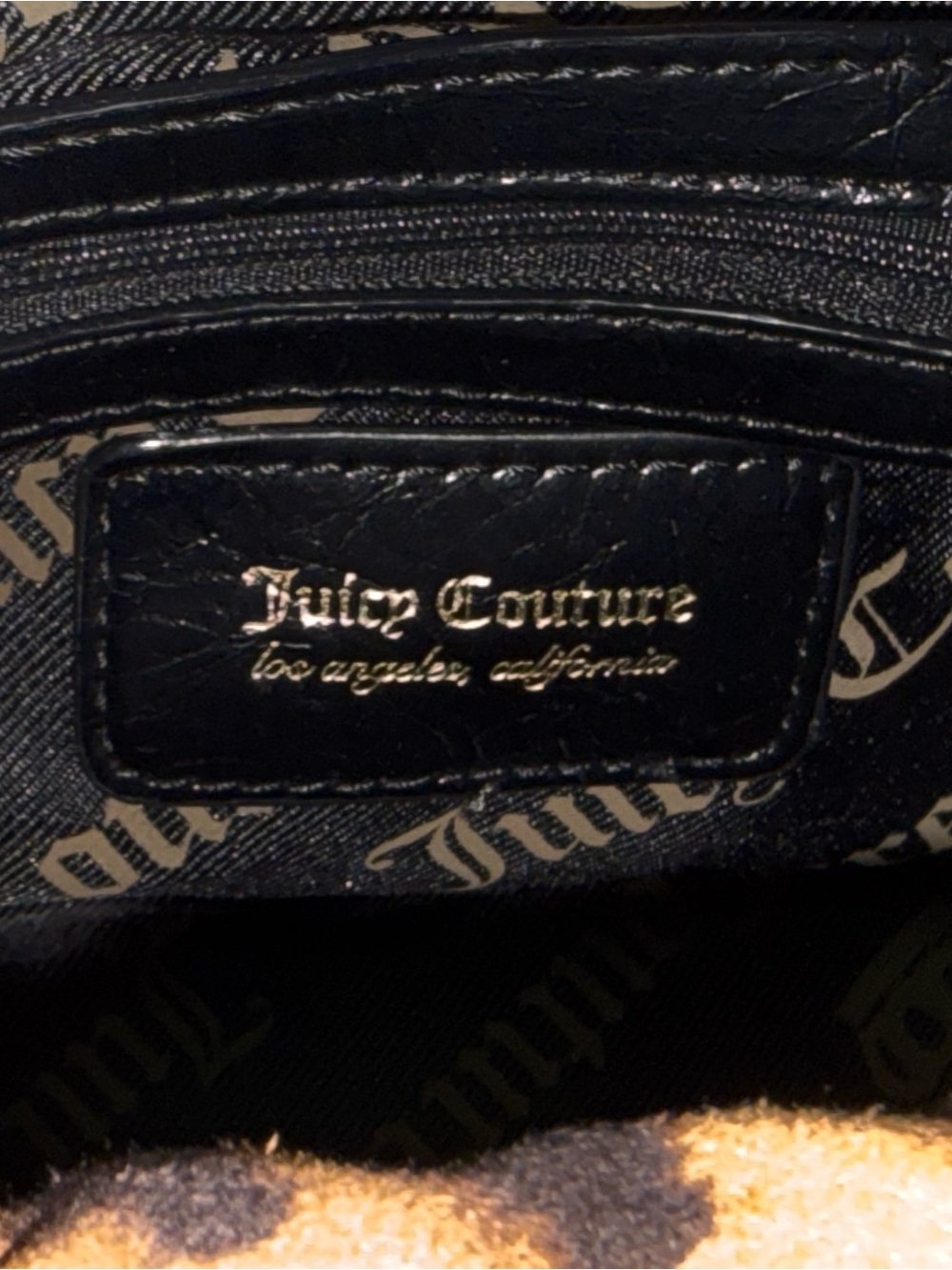 Juicy Couture Leopard Print Shoulder Bag with Gold Chain - Picture 13 of 13